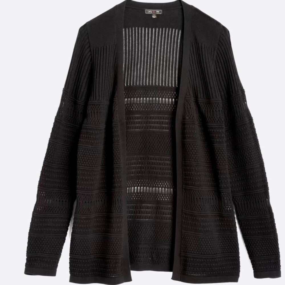 LETTY & ME “Lyana” pointelle Cardigan